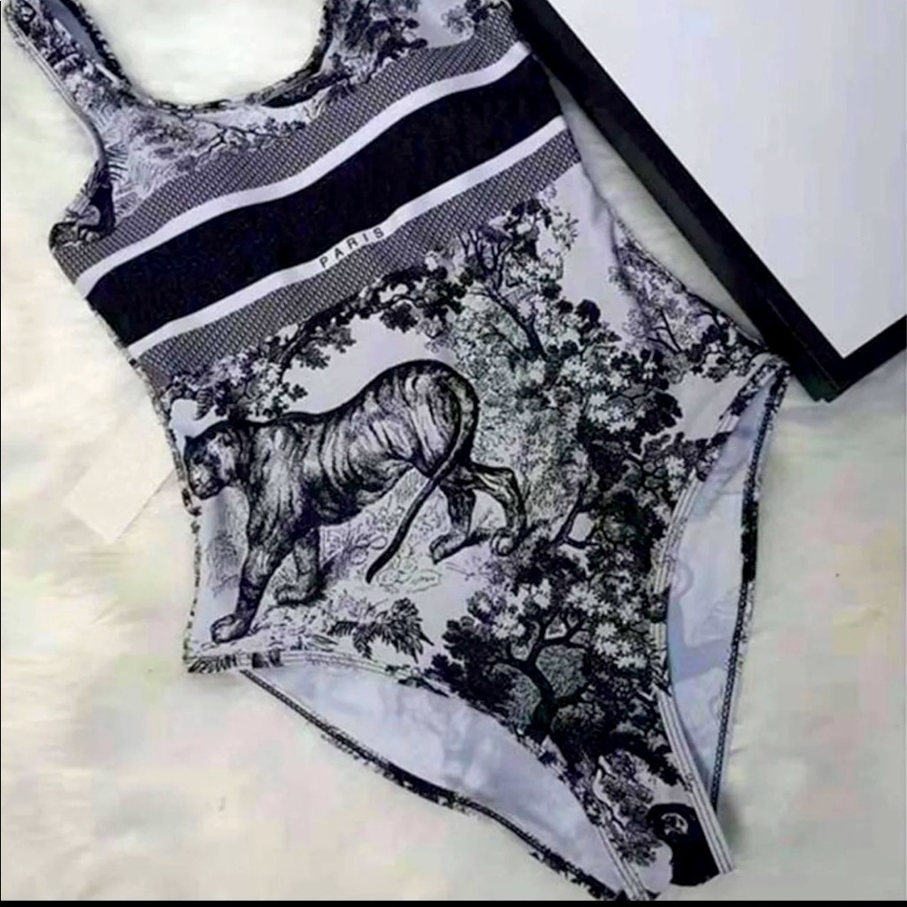 Tiger Print Swim Suit